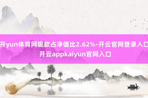 开yun体育网现款占净值比2.62%-开云官网登录入口 开云