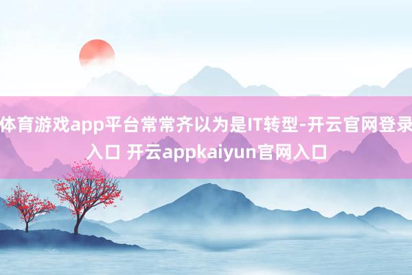 体育游戏app平台常常齐以为是IT转型-开云官网登录入口 开云appkaiyun官网入口