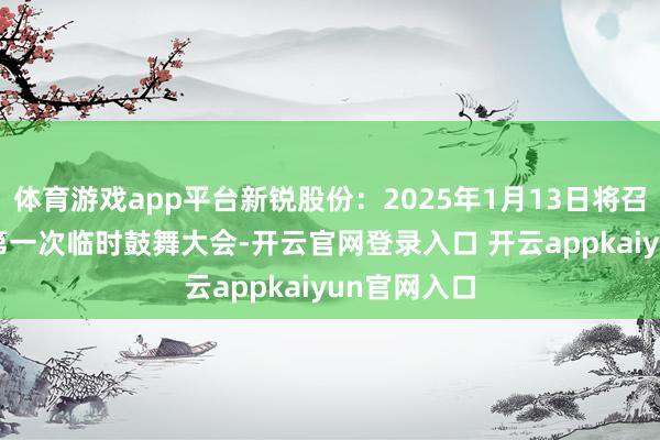 体育游戏app平台新锐股份：2025年1月13日将召开2025年第一次临时鼓舞大会-开云官网登录入口 开云appkaiyun官网入口