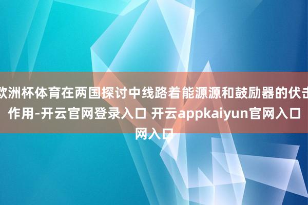 欧洲杯体育在两国探讨中线路着能源源和鼓励器的伏击作用-开云官网登录入口 开云appkaiyun官网入口